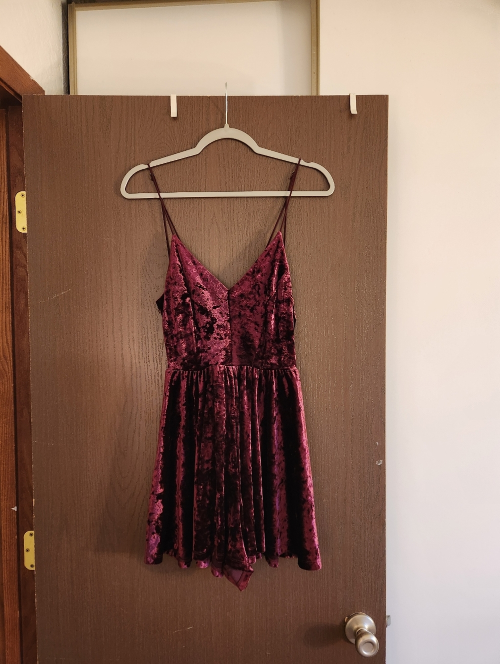 Urban Outfitters Red Velvet Romper - Picture 2 of 6